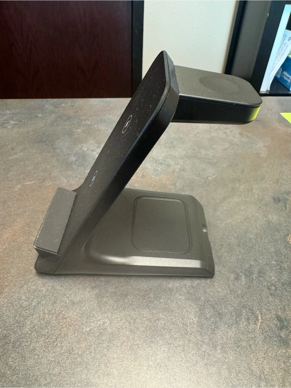 Wireless Charging Stand - Black Dual-Coil Fast Charger
